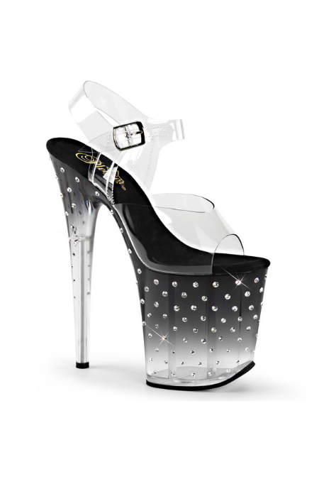 Zapatilla Pleaser Stardust Efecto Sombra con Brillos