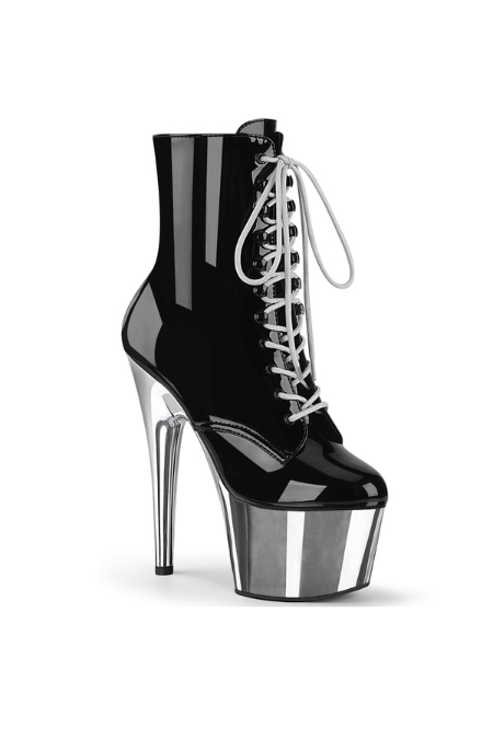 Botín Pleaser Adore Negro / Cromado