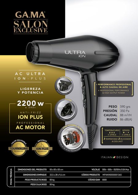 Secadora Profesional Ultra Ion - GAMA - Imagen 4
