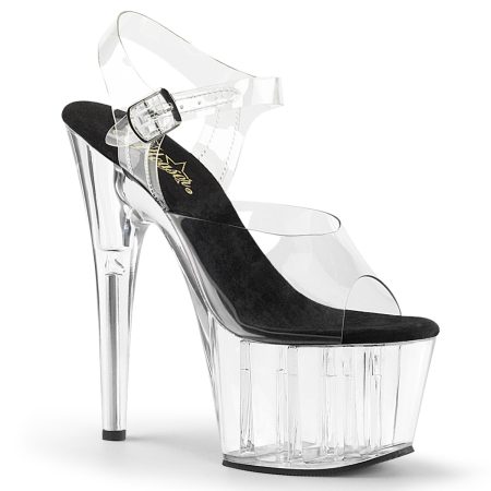 Zapatilla Pleaser Adore Transparente / Negro