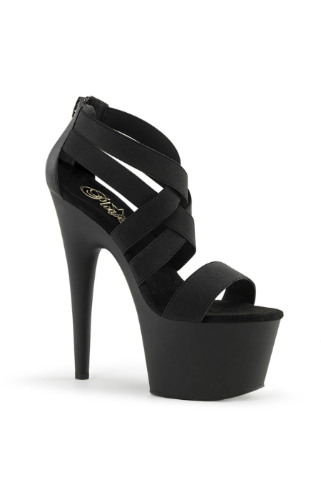 Zapatilla Pleaser Adore Tiras Elasticas Negro