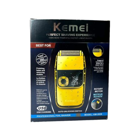 Shaver KM-2028 Dorada - KEMEI - Imagen 3