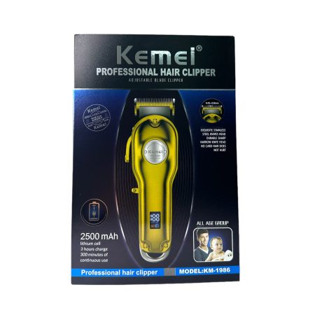 Máquina Recortadora KM-1986 Dorada Inalámbrica - KEMEI - Imagen 3