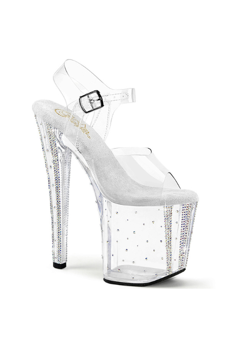 Zapatilla Pleaser Enchant RS-01 Transparente Brillos