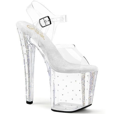 Zapatilla Pleaser Enchant Transparente Brillos