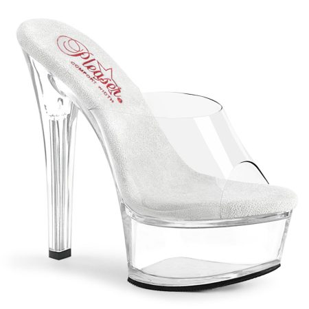 Zapatilla Pleaser Gleam Transparente Sin Sujetador - Imagen 1