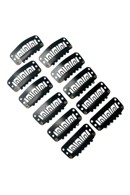 Broche para Extension Negro Grande