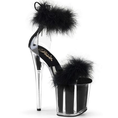Zapatilla Pleaser Flamingo Plumas Negras - Imagen 1