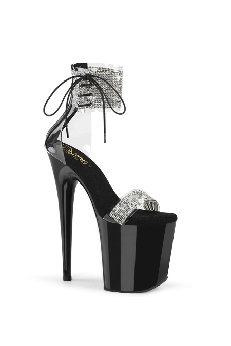 Zapatilla Pleaser Flamingo Black Cristal