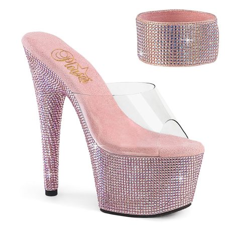 Zapatilla Pleaser Bejeweled Rosa sin Sujetador - Imagen 1