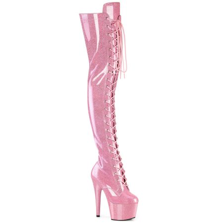 Bota Alta Pleaser Adore Rosa con diseño de Brillos - Imagen 1