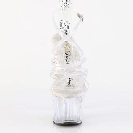 Zapatilla Pleaser Adore Transparente con Bandas de Cristal - Imagen 2