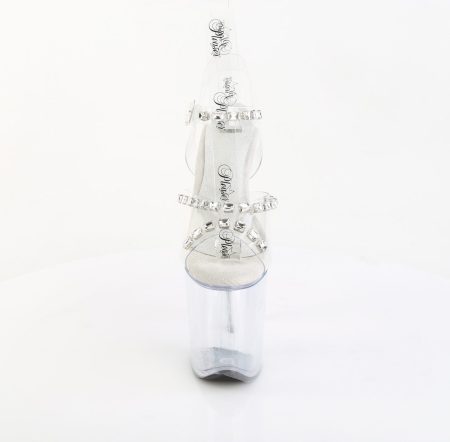 Zapatilla Pleaser Flamingo PREMIUM Transparente con Brillantes - Imagen 2