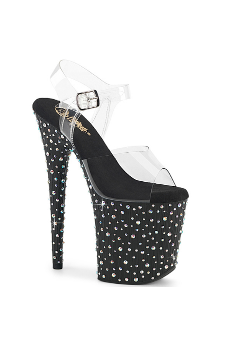 Zapatilla Pleaser Stardance Alta con Piedras