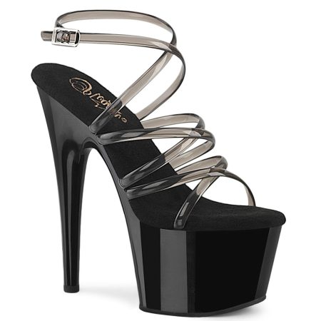 Zapatilla Pleaser Adore Negra Humo con Bandas Gelly