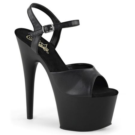 Zapatilla Pleaser Adore Negra Efecto Piel