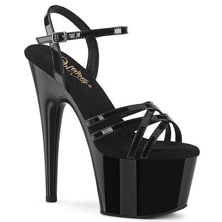 Zapatilla Pleaser Adore Negro con Tiras Cruzadas - Imagen 1
