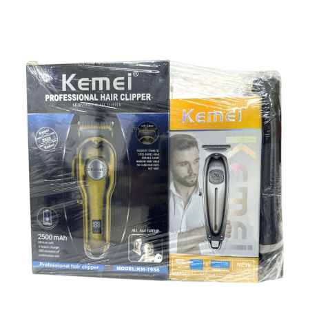 Combo Máquina y Terminadora Dorado - KEMEI - Imagen 1