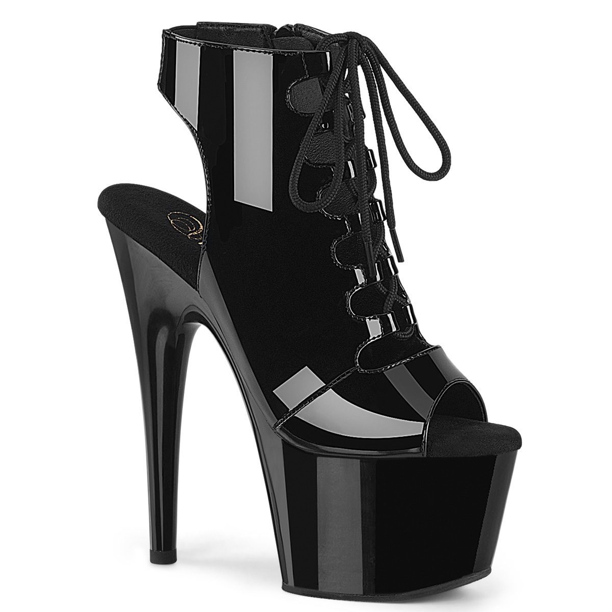 Zapatilla Pleaser Adore Negra Charol
