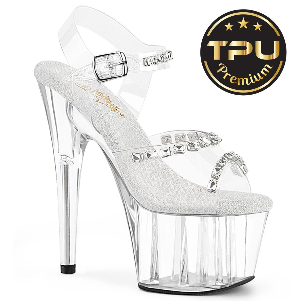 Zapatilla Pleaser Adore PREMIUM Transparente