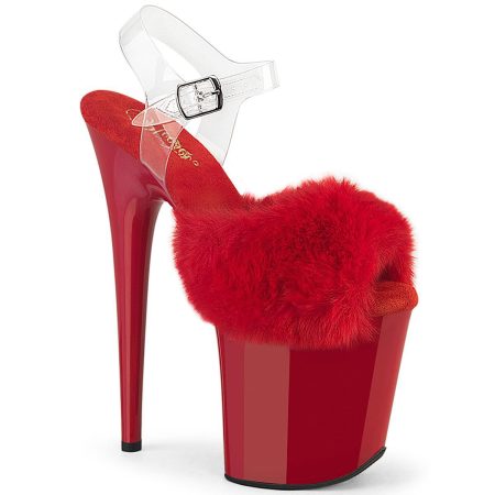 Zapatilla Pleaser Flamingo Peluche Roja