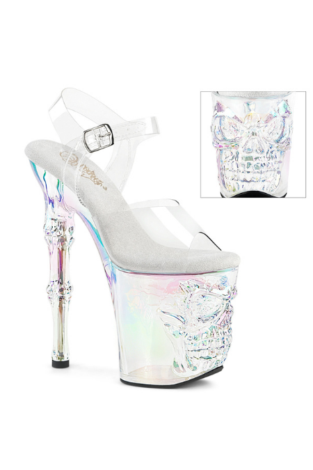 Zapatilla Pleaser Rapture Calavera Tornasol