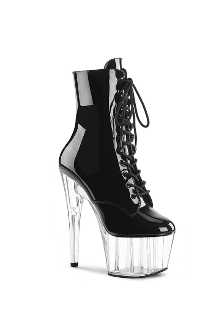 Botín Pleaser Adore Negro Suela Transparente