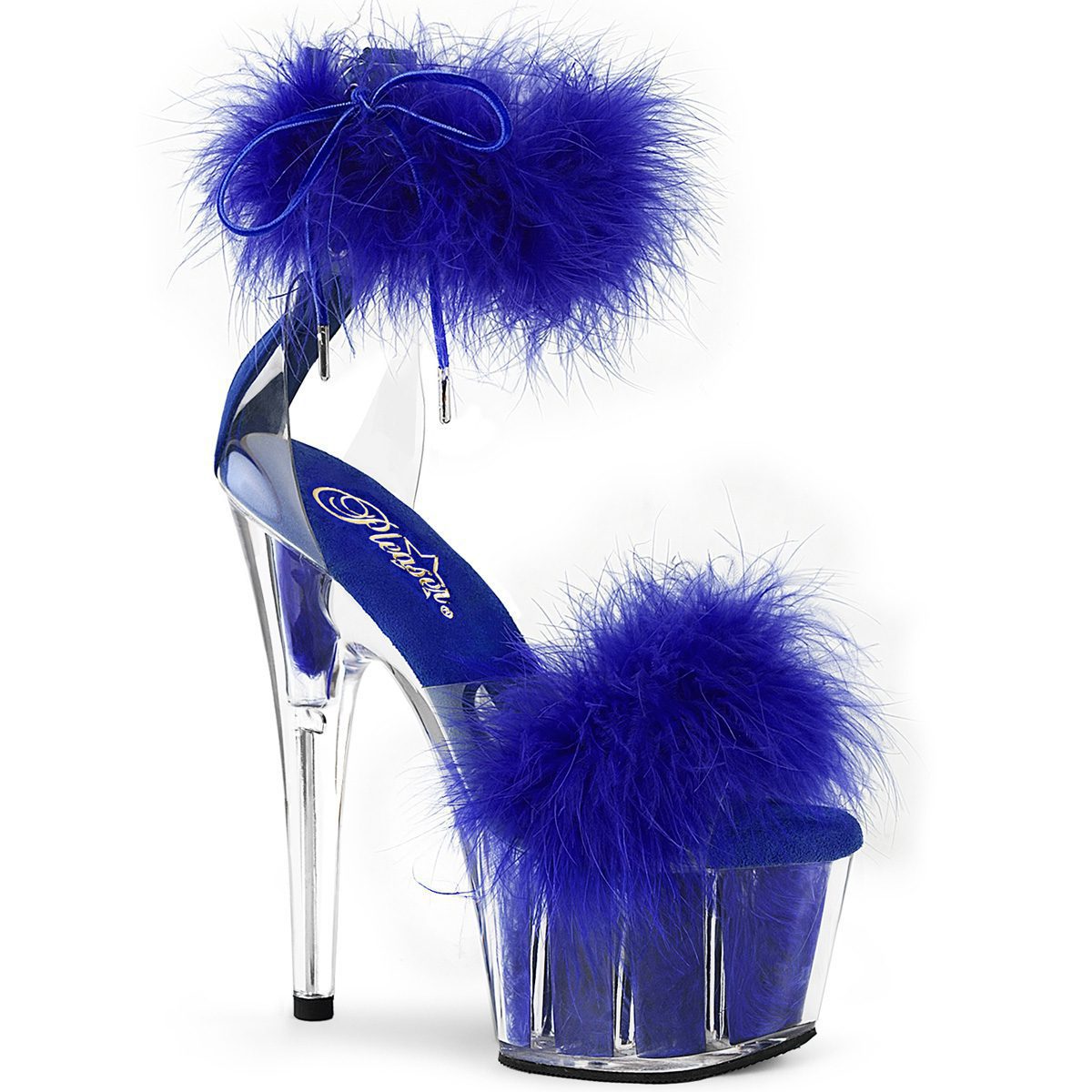 Zapatilla Pleaser Adore Azul Plumas