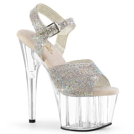Zapatilla Pleaser Adore Transparente con Brillantes - Imagen 1