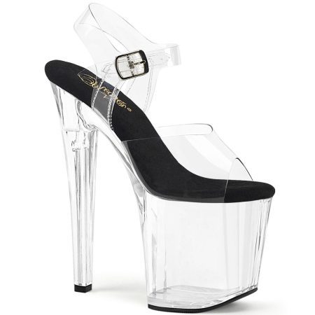 Zapatilla Pleaser Enchant Negro/Transparente - Imagen 1