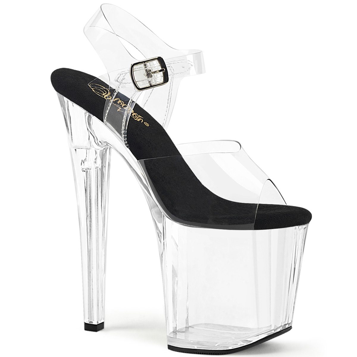 Zapatilla Pleaser Enchant Negro/Transparente