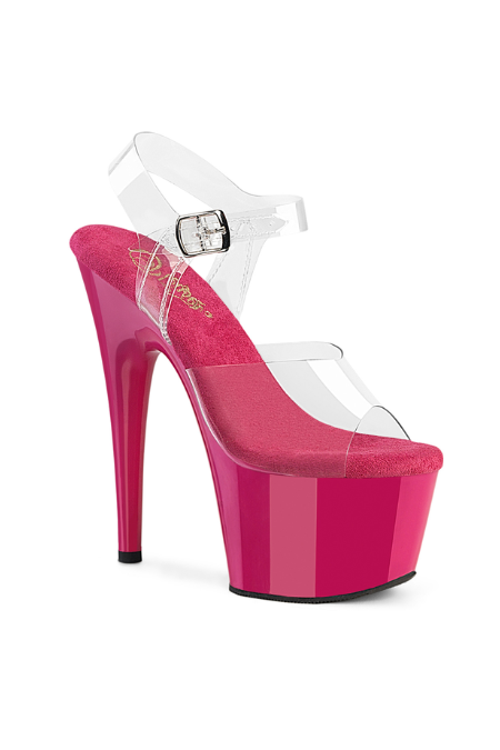 Zapatilla Pleaser Adore Fucsia / Transparente