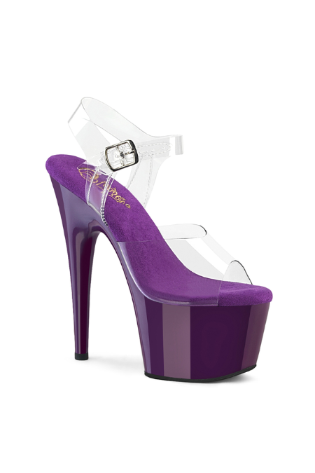 Zapatilla Pleaser Adore Morada mica Transparente