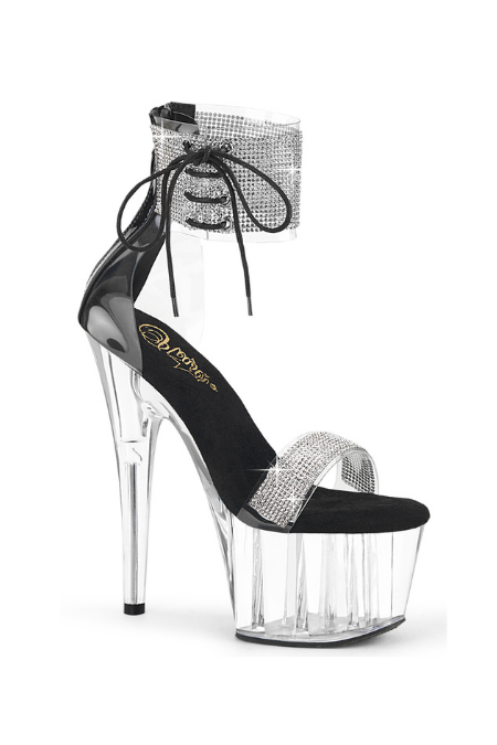 Zapatilla Pleaser Adore 727 Transparente/Negro