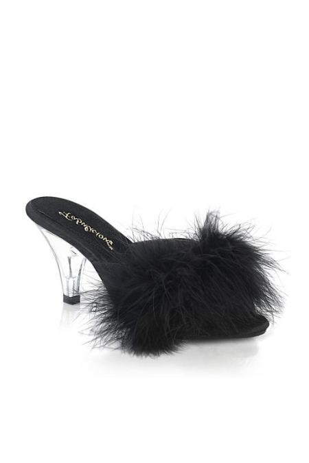 Zapatilla Pleaser Belle Negro Sin Plataforma
