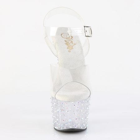 Zapatilla Pleaser Stardance Transparente con Piedras - Imagen 2