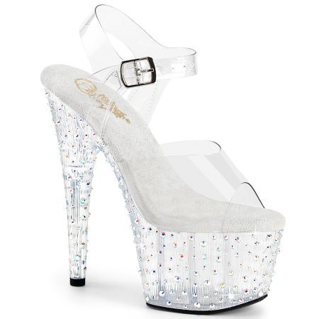 Zapatilla Pleaser Stardance Transparente con Piedras - Imagen 1