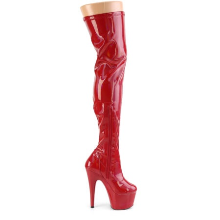 Bota Alta Pleaser Adore Roja Holográfica - Imagen 2