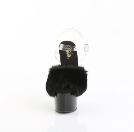 Zapatilla Pleaser Adore Negro Peluche - Imagen 2