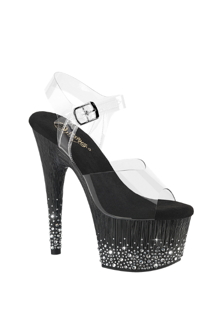 Zapatilla Pleaser Adore Negro Destellos de Piedra