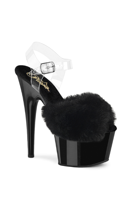 Zapatilla Pleaser Adore Negro Peluche
