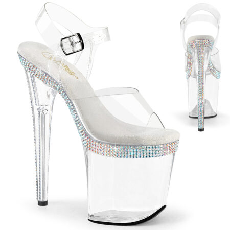 Zapatilla Pleaser Flamingo Banda Cristal Brillos - Imagen 1
