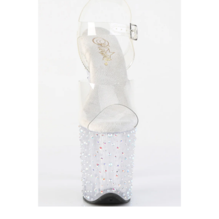 Zapatilla Pleaser Stardance Alta con Piedras Transparente - Imagen 2