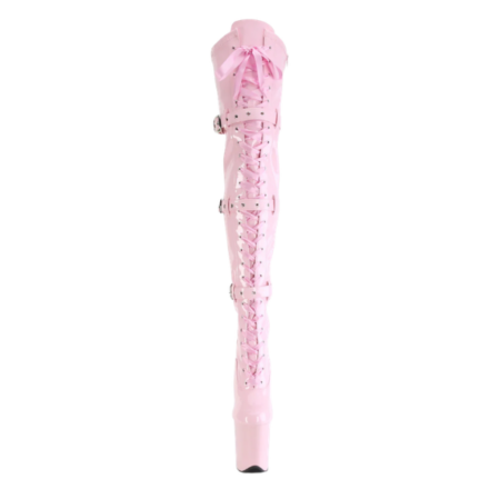 Bota Alta Pleaser Flamingo Rosa con Hebilla - Imagen 4
