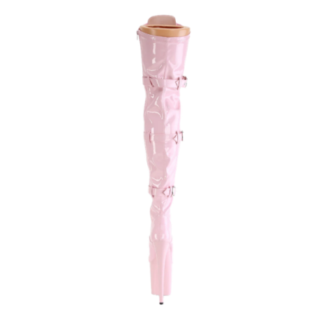 Bota Alta Pleaser Flamingo Rosa con Hebilla - Imagen 2