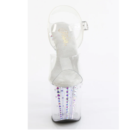 Zapatilla Pleaser Enchant Transparente con Diamantes - Imagen 3