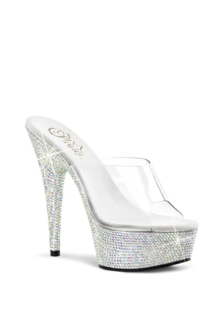 Zapatilla Pleaser Bejeweled con cristales