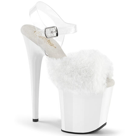 Zapatilla Pleaser Flamingo Peluche Blanco