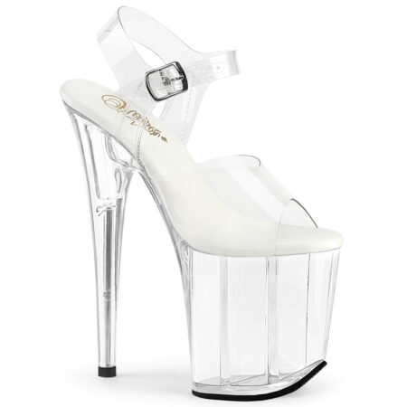 Zapatilla Pleaser Flamingo Gelly Transparente