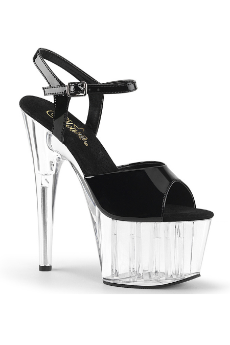 Zapatilla Pleaser Adore 709 Negro/Transparente